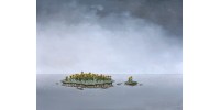 Cadre 11.5 x 9.5 pouces « Les îles aux tournesols » de Marie-Sol St-Onge